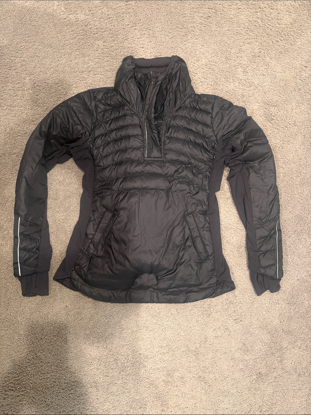 lululemon athletica Black Insulated Half-Zip Pullover Puffer